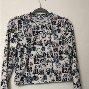 Topshop Monochrome Graphic Tee